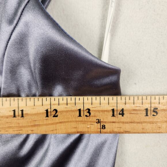 Lulus “Forever Your Girl” Satin Bodycon Dress Women’s SZ SM Blue Cocktail USA - Picture 11 of 15